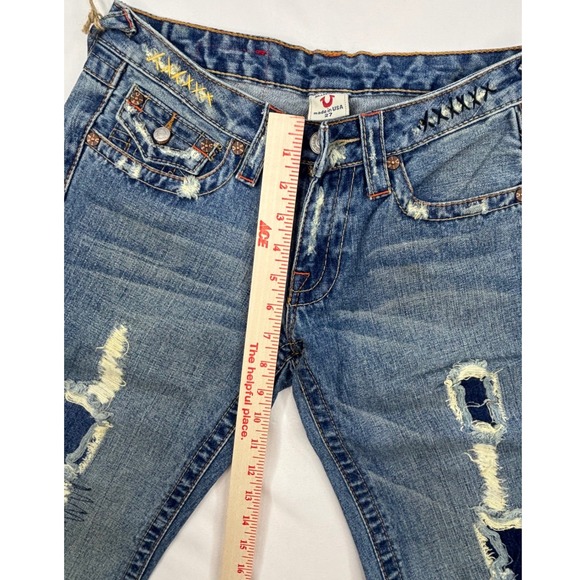 True Religion Vintage 2004 Twisted Destroyed Flare size 27 NWT ( RARE ) - Picture 7 of 13